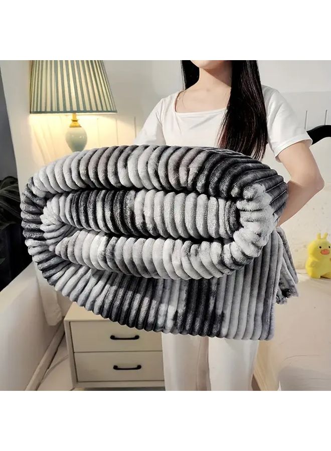Ink Painting Flannel Blanket 200x230 Soft Warm Machine Washable For Home Office Travel - Image 1